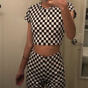 Checkered matching set